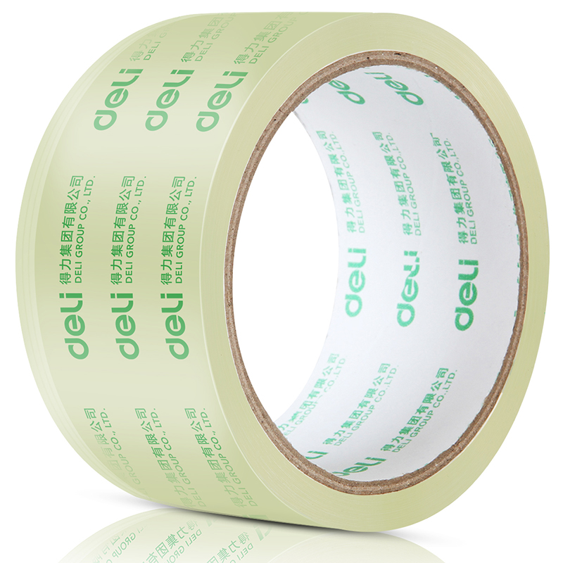 得力30246超市封箱胶带48mm*40y*50um(单卷装) 36.6米透明胶带 打包胶带