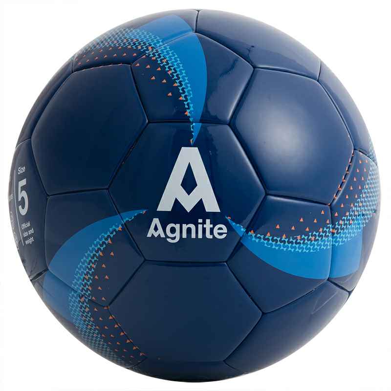 安格耐特F1202PU5号贴片足球(蓝) 5号标准比赛训练足球 PU贴皮耐磨