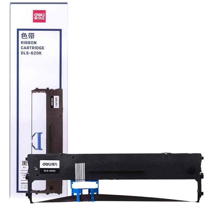 得力DLS-620K色带(黑)针式打印机黑色色带(适用DE-620K、DL-625K) 单只装