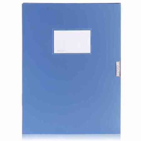 得力5602档案盒(蓝)A4粘扣档案盒文件资料收纳文件盒资料盒背 宽35mm