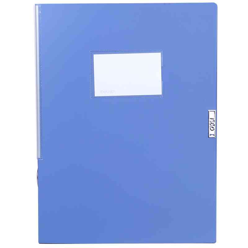 得力5684档案盒(蓝)(单只装)档案盒文件资料盒 A4文件盒(宽75mm)