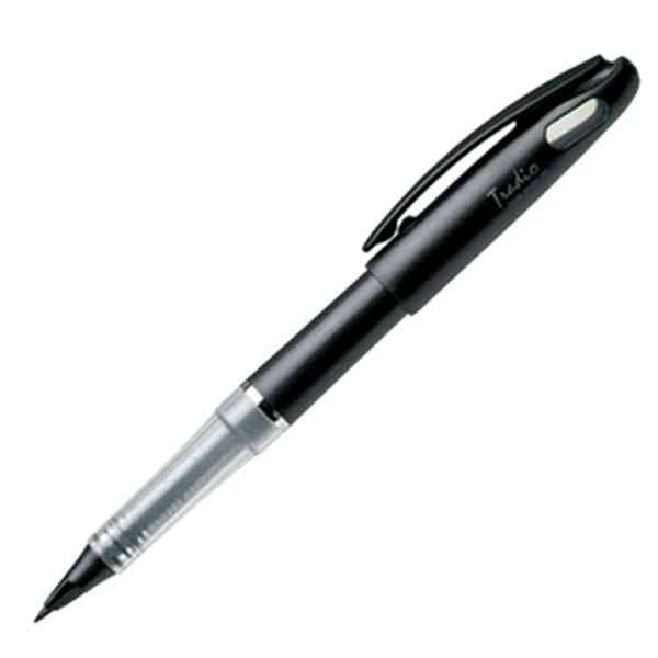 日本Pentel派通TRJ50-AO大班签字笔(单支装)(黑)绘图笔漫画 绘画 速写笔 鸭嘴笔 黑杆 黑芯