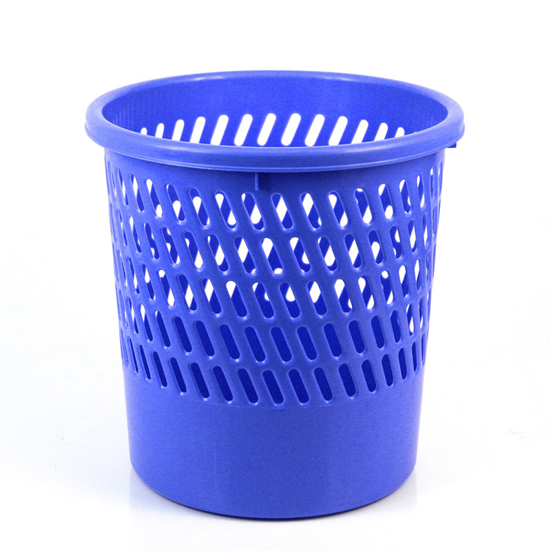 得力9553圆形字纸篓(蓝) 耐用圆纸篓/清洁桶/垃圾桶 小号 260mm