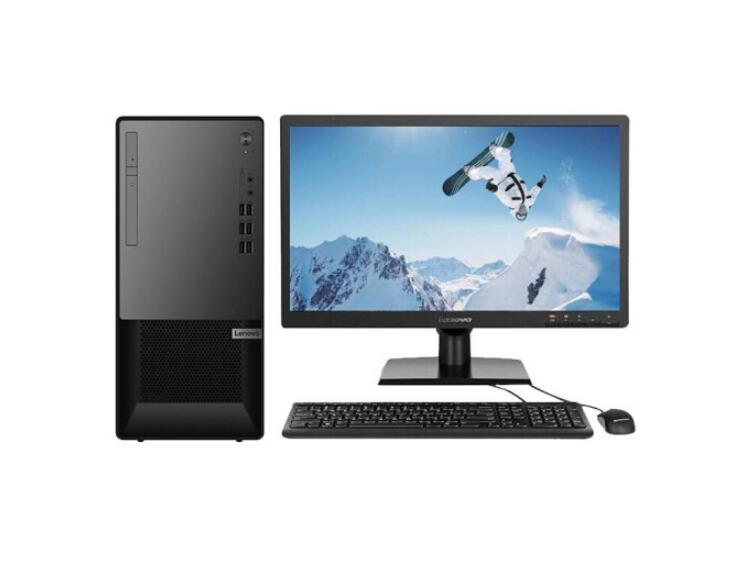联想（Lenovo）T4900K 台式办公电脑 i5-10400/8G/1TB硬盘+128G ssd/集显/W10 主机+21.5英寸显示器 (J)