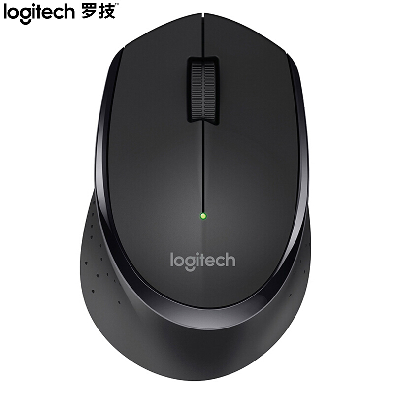 罗技（Logitech）M330 鼠标 无线鼠标 办公鼠标 右手鼠标 黑色 带无线2.4G接收器